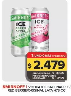 Smirnoff - Vodka Ice Greenapple/Red Berrie/Original