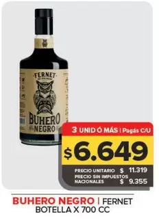 Buhero Negro - Fernet 