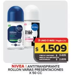 Nivea - Antitranspirante Rollon 