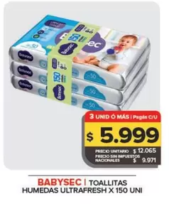 Babysec - Toallitas Humedas Ultrafresh