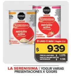 La Serenísima - Yogur