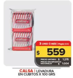 Calsa - Levadura En Cubitos
