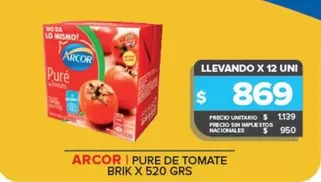 Arcor - Pure De Tomate Brik