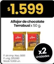 Terrabusi - Alfajor de chocolate