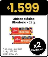 Terrabusi - Obleas Rhodesia