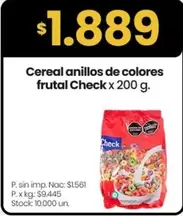 X$ - Cereal anillos de colores frutal