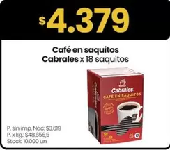 Cabrales - Café en saquitos