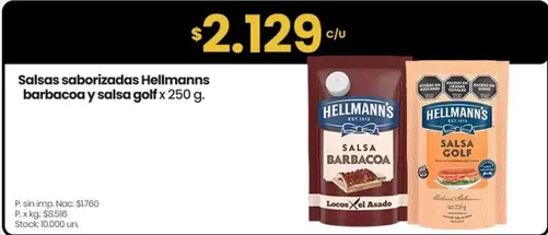 Hellmann's - Salsas saborizadas barbacoa y salsa golf