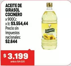 Cocinero - ACEITE DE GIRASOL