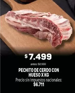 X$ - PECHITO DE CERDO CON HUESO