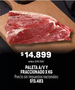 PALETA A/V Y FRACCIONADO