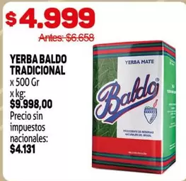 X$ - YERBA BALDO TRADICIONAL