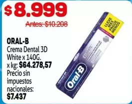 Oral-B - Crema Dental 3D White
