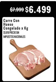 X$ - Carne Con Hueso Congelado
