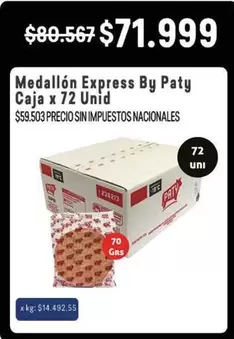 Paty - Medallón Express Caja
