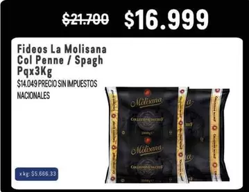 Fideos Col Penne / Spagh Pq x3Kg