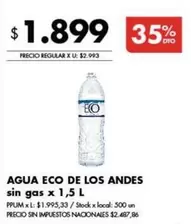 X$ - AGUA ECO DE LOS ANDES