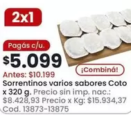 Coto - Sorrentinos varios sabores