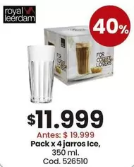 Royal - Pack x 4 jarros Ice, 350 ml. Cod. 526510