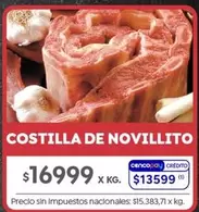 X$ - COSTILLA DE NOVILLITO