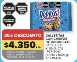Pepitos - GALLETITAS CON CHISPAS DE CHOCOLATE