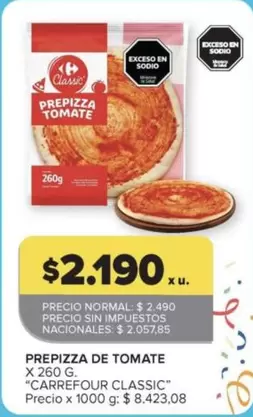 Carrefour - PREPIZZA DE TOMATE