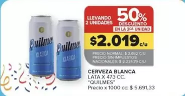 Quilmes - CERVEZA BLANCA LATA