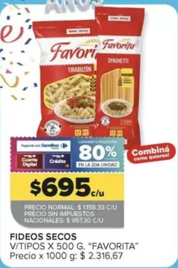 Favorita - FIDEOS SECOS