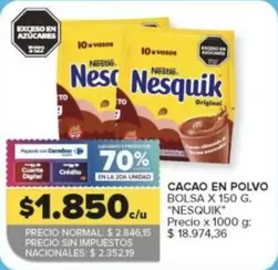 Nesquik - CACAO EN POLVO
