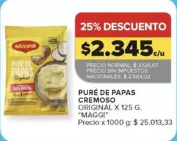 Maggi - PURÉ DE PAPAS CREMOSO ORIGINAL