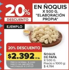 X$ - NOQUIS DE PAPA