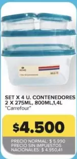 Carrefour - SET X 4 U. CONTENEDORES