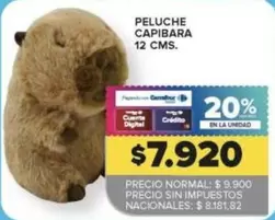 Carrefour - PELUCHE CAPIBARA 12 CMS.