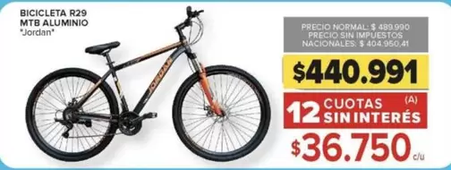 BICICLETA R29 MTB ALUMINIO