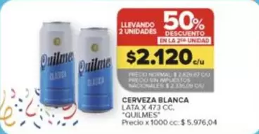 Quilmes - CERVEZA BLANCA LATA