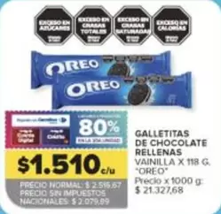 Oreo - GALLETITAS DE CHOCOLATE RELLENAS