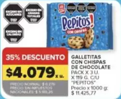 Pepitos - GALLETITAS CON CHISPAS DE CHOCOLATE