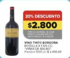Viñas de Balbo - VINO TINTO BORGOÑA