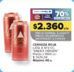 X$ - CERVEZA ROJA LATA