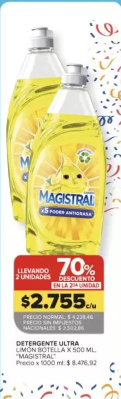 Magistral - Detergente Ultra Limón Botella
