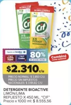 Cif - DETERGENTE BIOACTIVE LIMON/LIMA