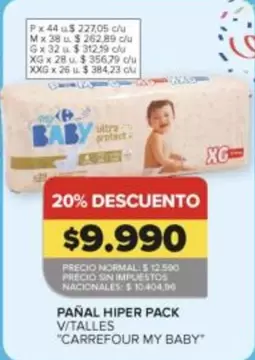 X$ - PAÑAL HIPER PACK