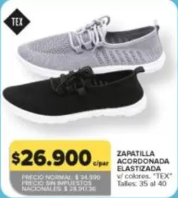 ZAPATILLA A CORDONADA ELASTIZADA