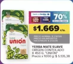 Unión - YERBA MATE SUAVE