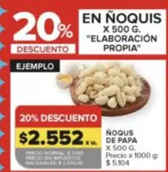 X$ - NOQUIS DE PAPA