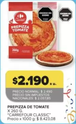 Carrefour - PREPIZZA DE TOMATE
