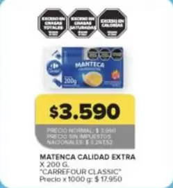 Carrefour - Manteca Calidad Extra