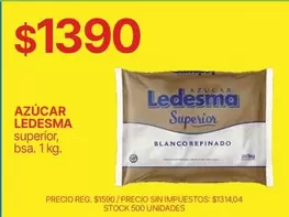 Ledesma - Azúcar Blanco Refinado