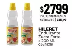 Hileret - Endulzante Zucra Forte x 200 Ml. Cód:19316