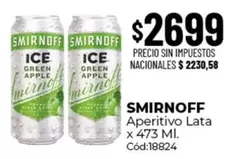 Smirnoff - Aperitivo Lata x 473 Ml.